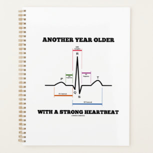 Agenda Otro Año Más Con Un EKG De ECG Fuerte En El Corazó