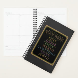 Agenda Otro Black Gfx de semana ocupado