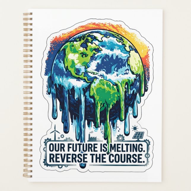 Agenda Our Future is Melting | Global Warming Awareness (Anverso)