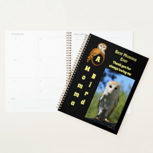 Agenda Owl Mejor Momma Personalizado Foto Nombre