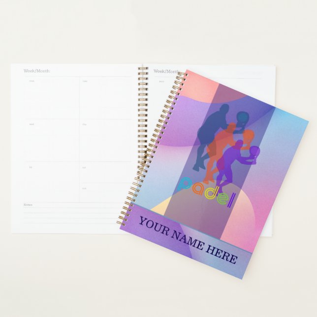 Agenda Padel Day Planner – Vibrant Hues for Him (Demostración)