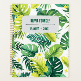 Agenda Páginas con patrones - Personalizado Monstera & Ba