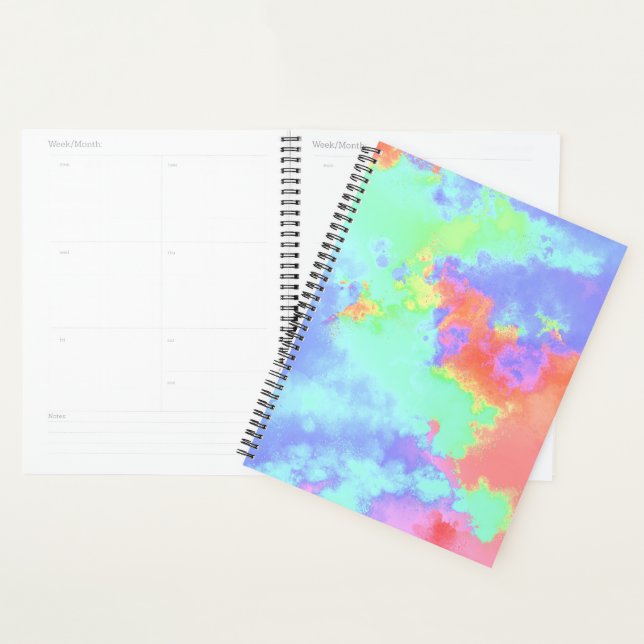 Agenda Paint Splatt efecto naranja amarillo verde (Demostración)