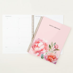 Agenda Painterly Peonies Diseño de Rubor floral refinado