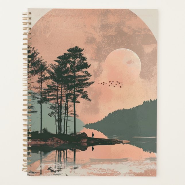 Agenda Paisaje abstracto de Boho (1) (Anverso)