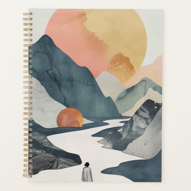 Agenda Paisaje abstracto de Boho (2) (Anverso)
