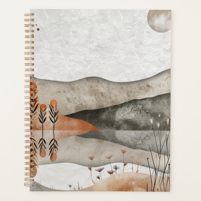 Agenda Paisaje abstracto de Boho (3) (Anverso)