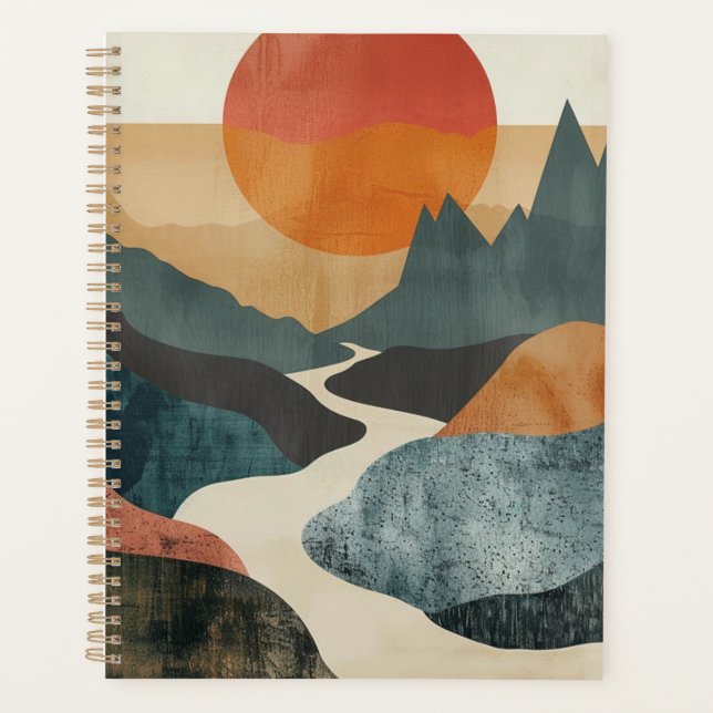 Agenda Paisaje abstracto de Boho (5) (Anverso)