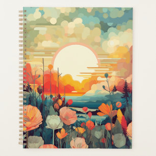 Agenda Paisaje abstracto del sol