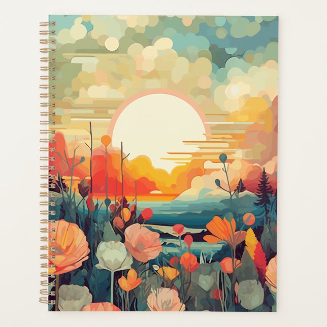 Agenda Paisaje abstracto del sol (Anverso)