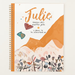 Agenda Paisaje abstracto y flores silvestres, un diseño b
