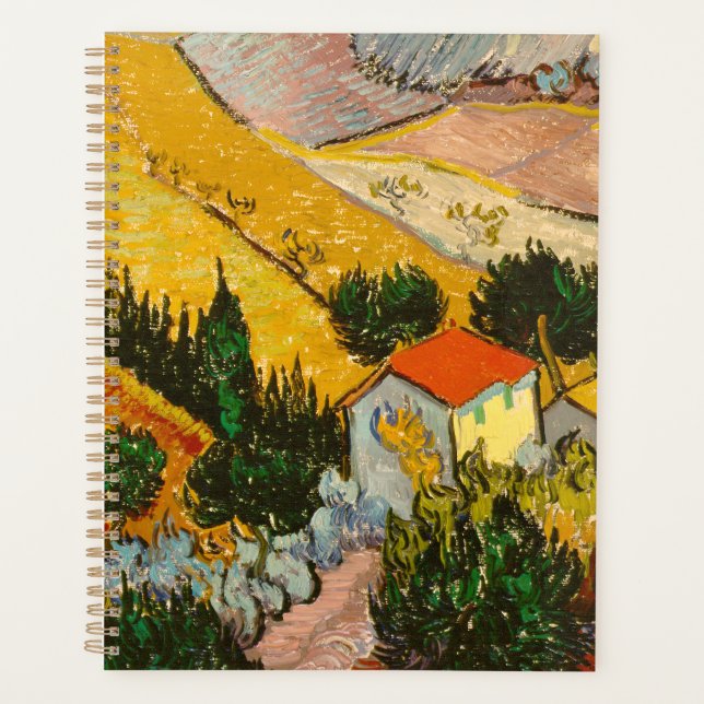 Agenda Paisaje con House y PloughmaVincent van Gogh (Anverso)