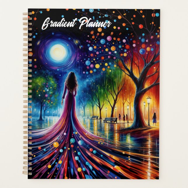 Agenda Paisaje de ensueño colorido gradiente de fantasía  (Anverso)