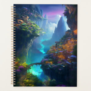 Agenda Paisaje fantástico colorido surrealista