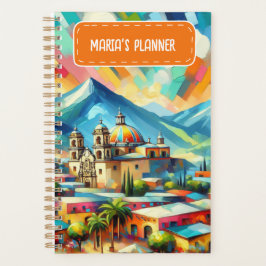 Agenda Paisaje mexicano con nombre personalizado