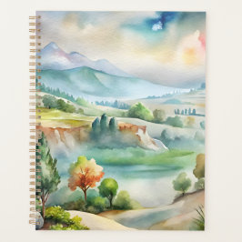 Agenda Paisaje montañoso acuarela