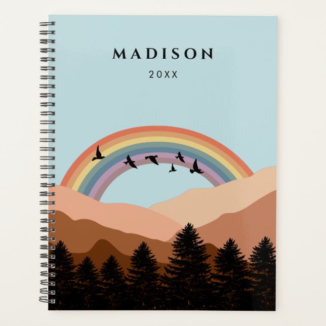 Agenda Paisaje Resumen Árboles forestales Arcoiris y Aves (Anverso)