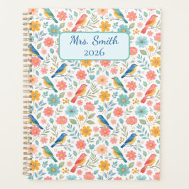 Agenda Pajaritos Dulces y Flores de Primavera Pastel