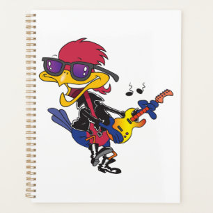 Agenda Pájaro Correcaminos Rockstar Tocando Guitarra