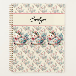 Agenda Pájaro folclórico con encanto Pastel Boho