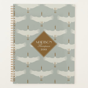 Agenda Pájaros azul turbulentos Neutrales Cisnes Monogram