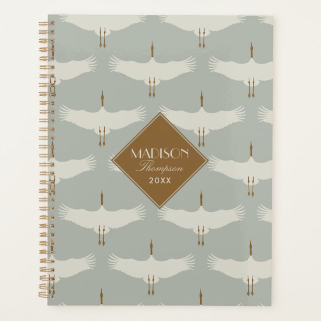 Agenda Pájaros azul turbulentos Neutrales Cisnes Monogram (Anverso)