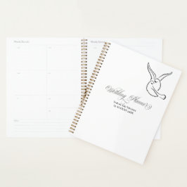 Agenda Pájaros de Amor Caligrafía Elegante Boda