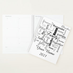 Agenda Palabras familiares personalizadas