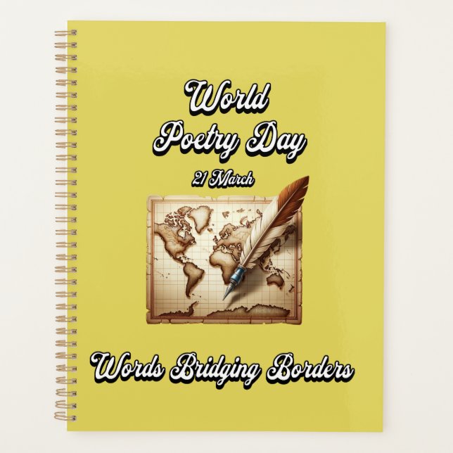 Agenda Palabras que cuelgan fronteras. Día Mundial de la  (Anverso)