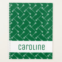 Palancas blancas de lacrosse verde