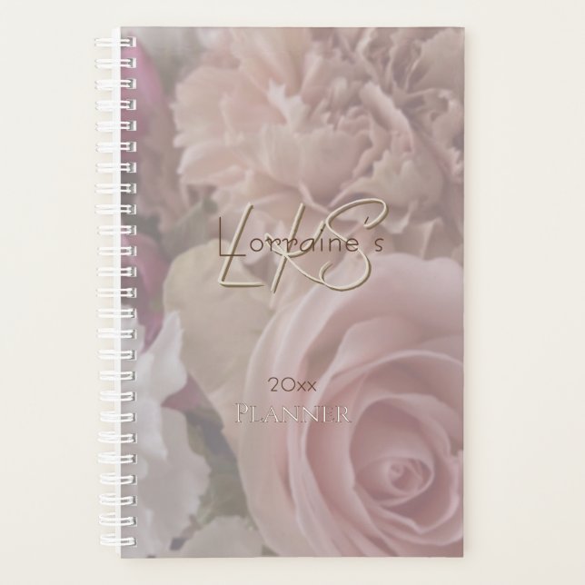 Agenda Pale Pink Rose Planner (Anverso)