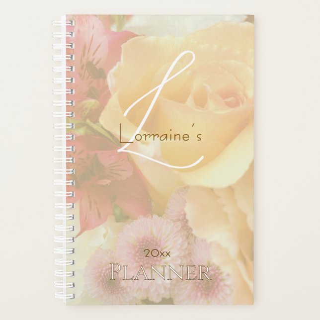 Agenda Pale Yellow Rose Secret Gardens Planner (Anverso)
