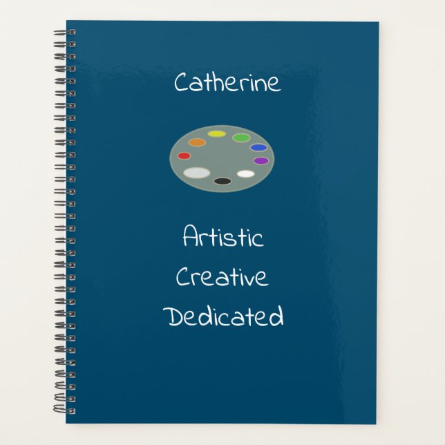Agenda Paleta artística creativa dedicada personalizada (Anverso)
