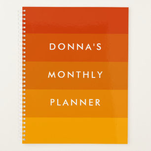 Agenda paleta de rayas naranjas