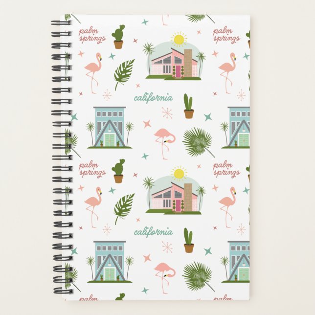 Agenda Palm Springs Cactus Pink House Flamingo (Anverso)