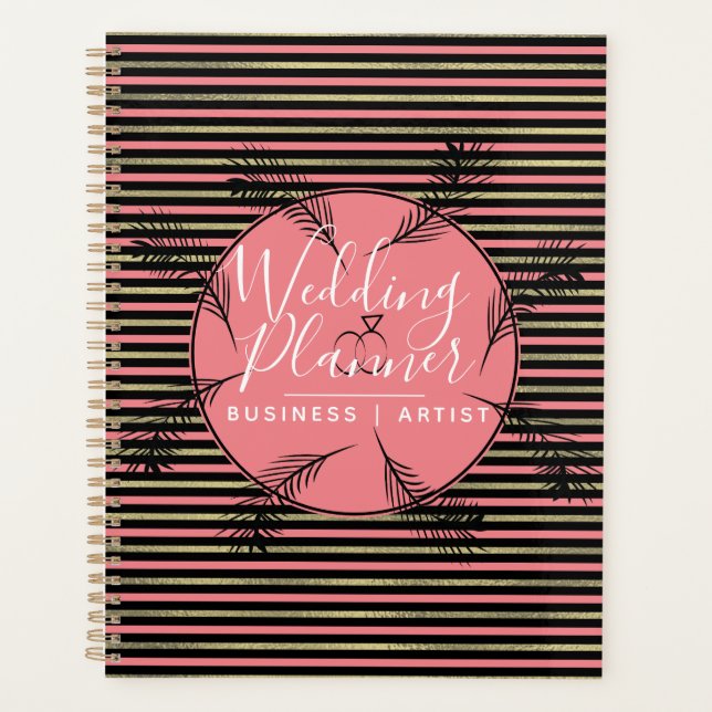 Agenda Palm Tropical Sale Relieve metalizado Ring Stripes (Anverso)