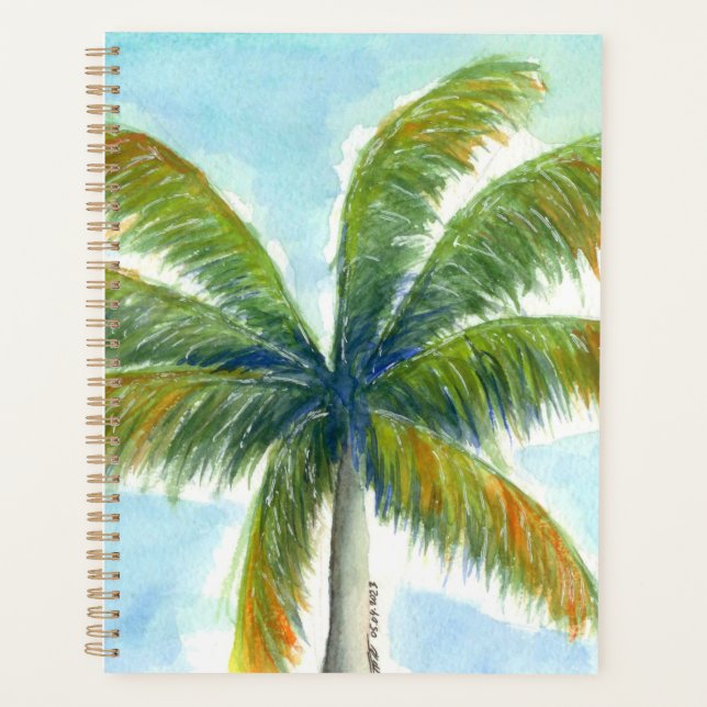 Agenda palmera tropical Beach en un día soleado (Anverso)