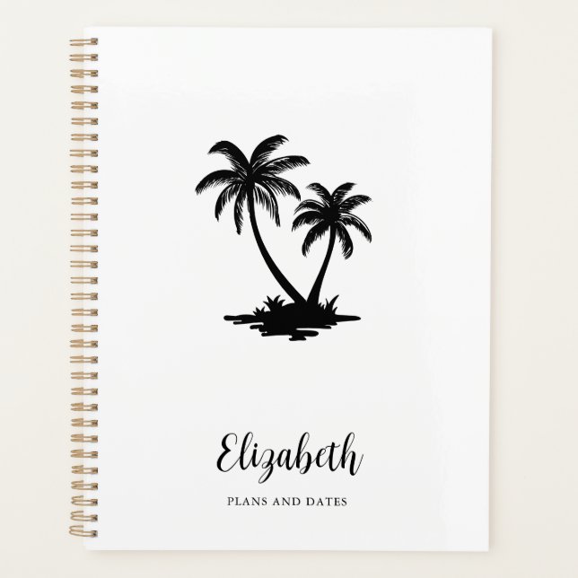 Agenda Palmera Tropical Personalizada Costera (Anverso)