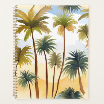 Palmeras Tropicales | Pintura Acuarela de Playa