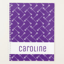 Agenda Palo de palo blanco de lacrosse morado