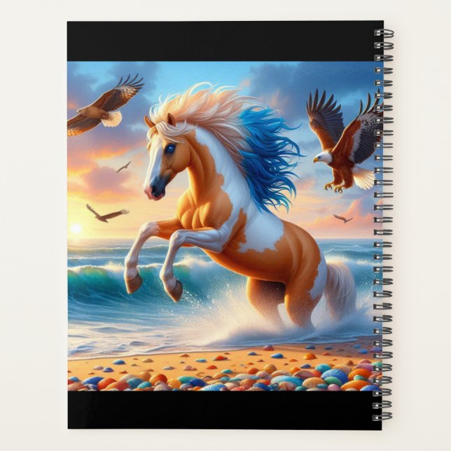 Agenda Palomino Paint Horse Ocean (Reverso)