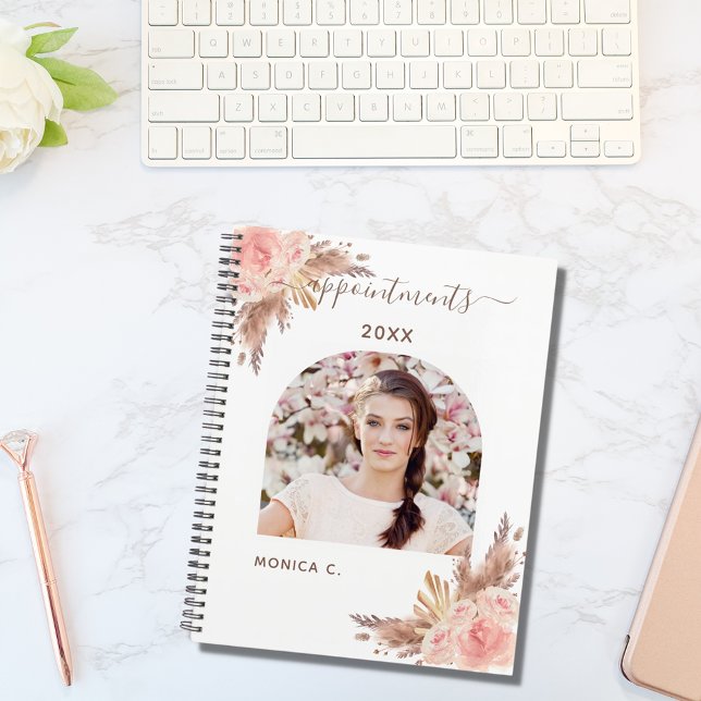 Agenda Pampas hierba rosa oro florals foto 2023 (Subido por el creador)