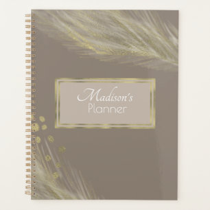 Agenda Pampas Natural Elegante Moderno Dorado