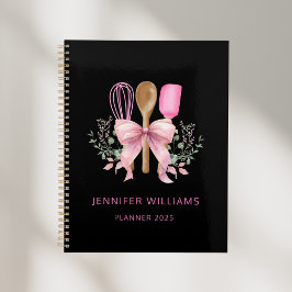 Agenda Panadería Bow rosa Utensilios de planner moderno