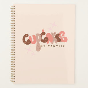 Agenda Panadería Letra a Mano de Cupcake Negocio