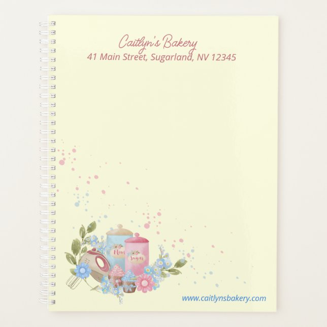 Agenda Panadería y pastelería personalizada (Anverso)