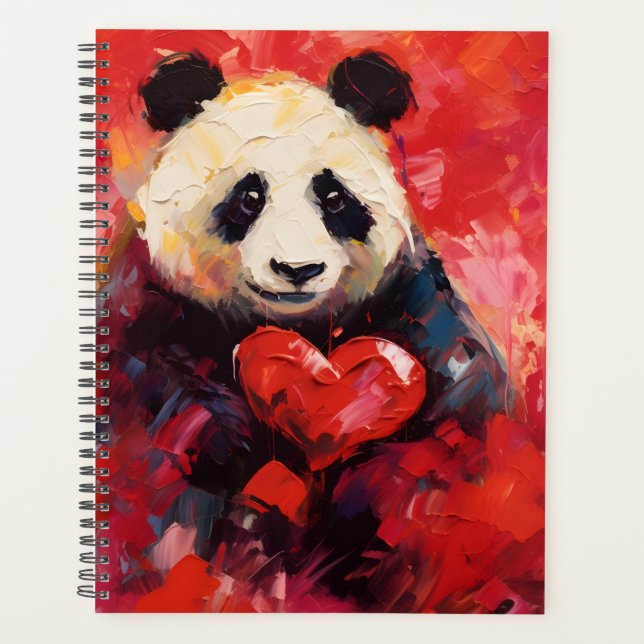 Agenda Panda corazones de amor (Anverso)