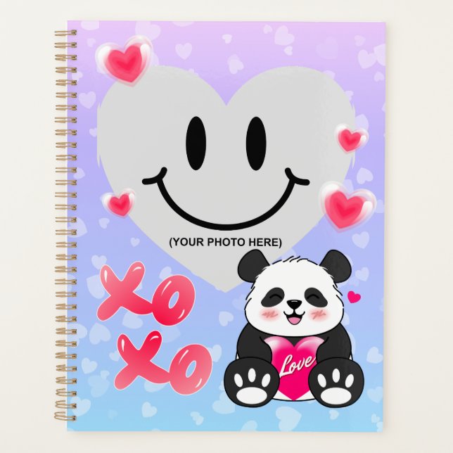 Agenda Panda de San Valentín enamorado (Anverso)