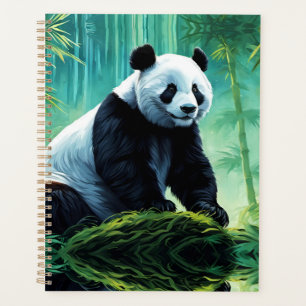 Agenda Panda gigante en el bosque de Bambú