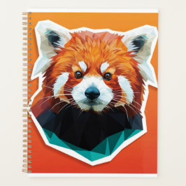 Agenda Panda rojo geométrico